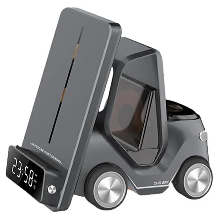 شارژر وایرلس رومیزی 5 کاره مدل ماشین T20