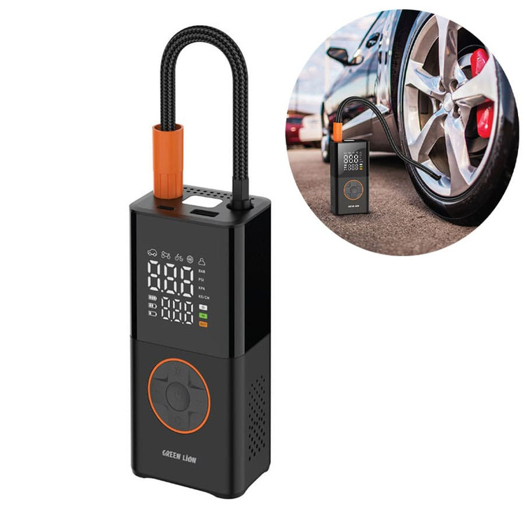 پمپ باد فندکی قابل حمل برای باد کردن سریع لاستیک خودرو در سفر و شرایط اضطراری