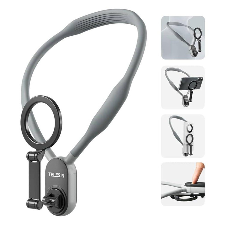 پایه گردنی موبایل از جنس سیلیکون سبک و مقاوم، مناسب مطالعه و سرگرمی بدون دخالت دست