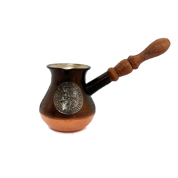 جذوه مسی ارمنی مخصوص قهوه ترک، ظرفیت 2 کاپ، طراحی سنتی و مقاوم برای دم آوری اصیل قهوه