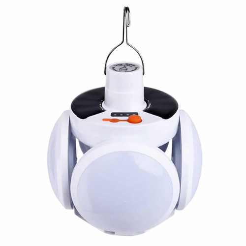 چراغ شارژی مدل 5 پر با نور قدرتمند و طراحی قابل حمل برای استفاده در خانه، سفر و کمپینگ