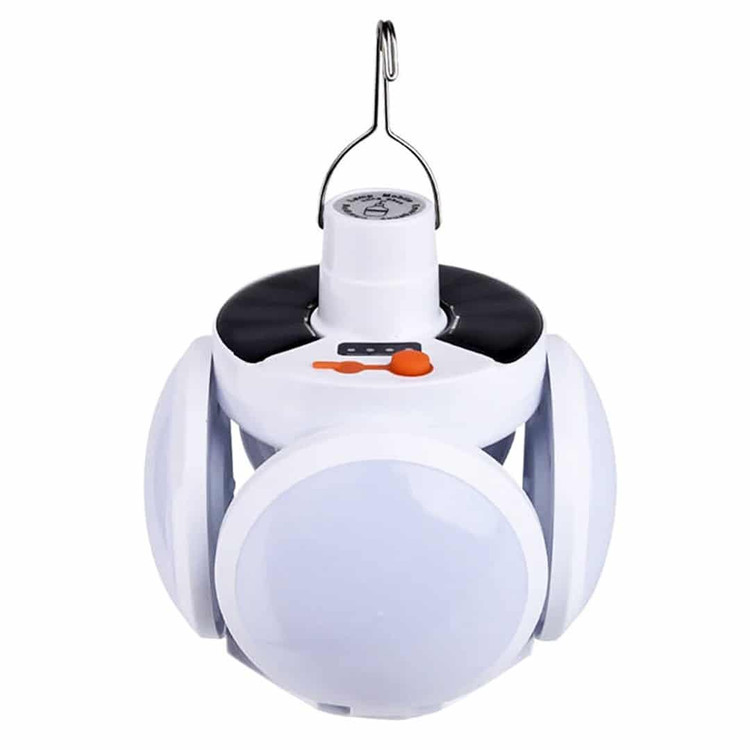 چراغ شارژی مدل 5 پر با نور قدرتمند و طراحی قابل حمل برای استفاده در خانه، سفر و کمپینگ