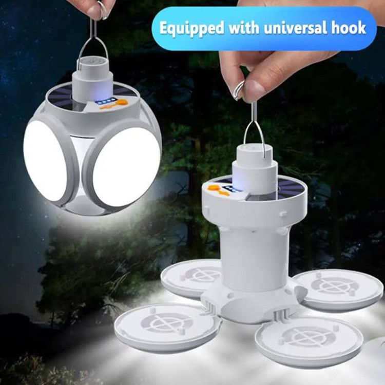 لامپ LED شارژی 5 پر، کم مصرف با روشنایی گسترده و دوام طولانی